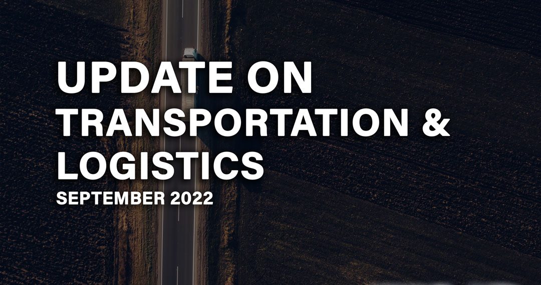 An Update on Transportation and Logistics