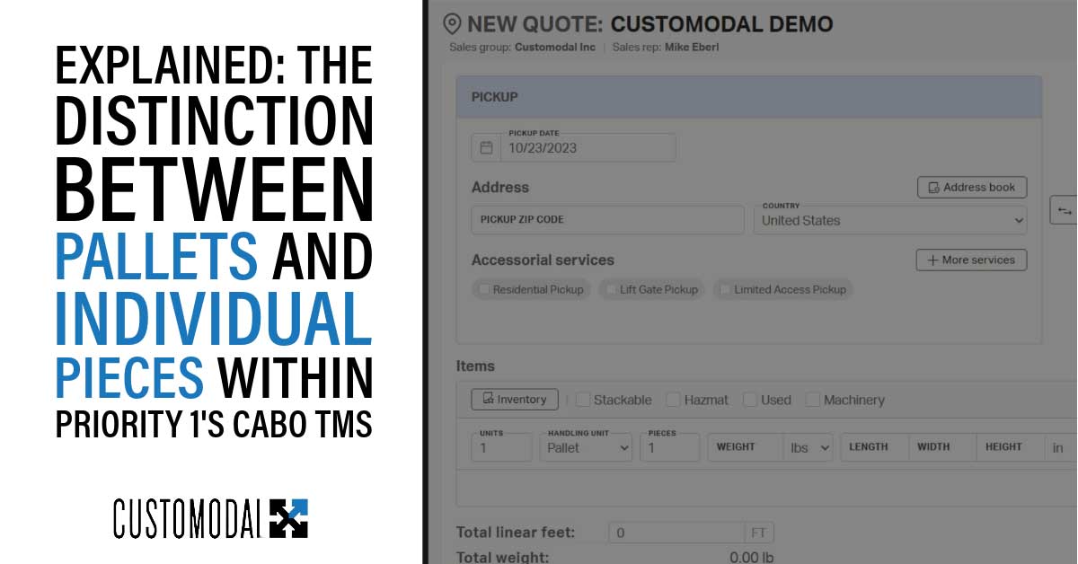 Explained: The Distinction Between Pallets and Individual Pieces Within Priority 1’s Cabo TMS